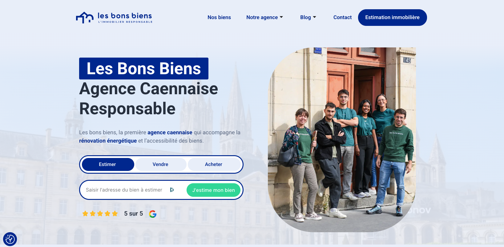 Site web Les Bons Biens réalisé par EP Digital X